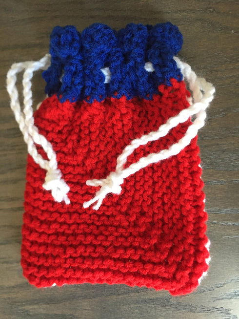 KNITTING PATTERN: Garter Stitch Cinch Sack Bag